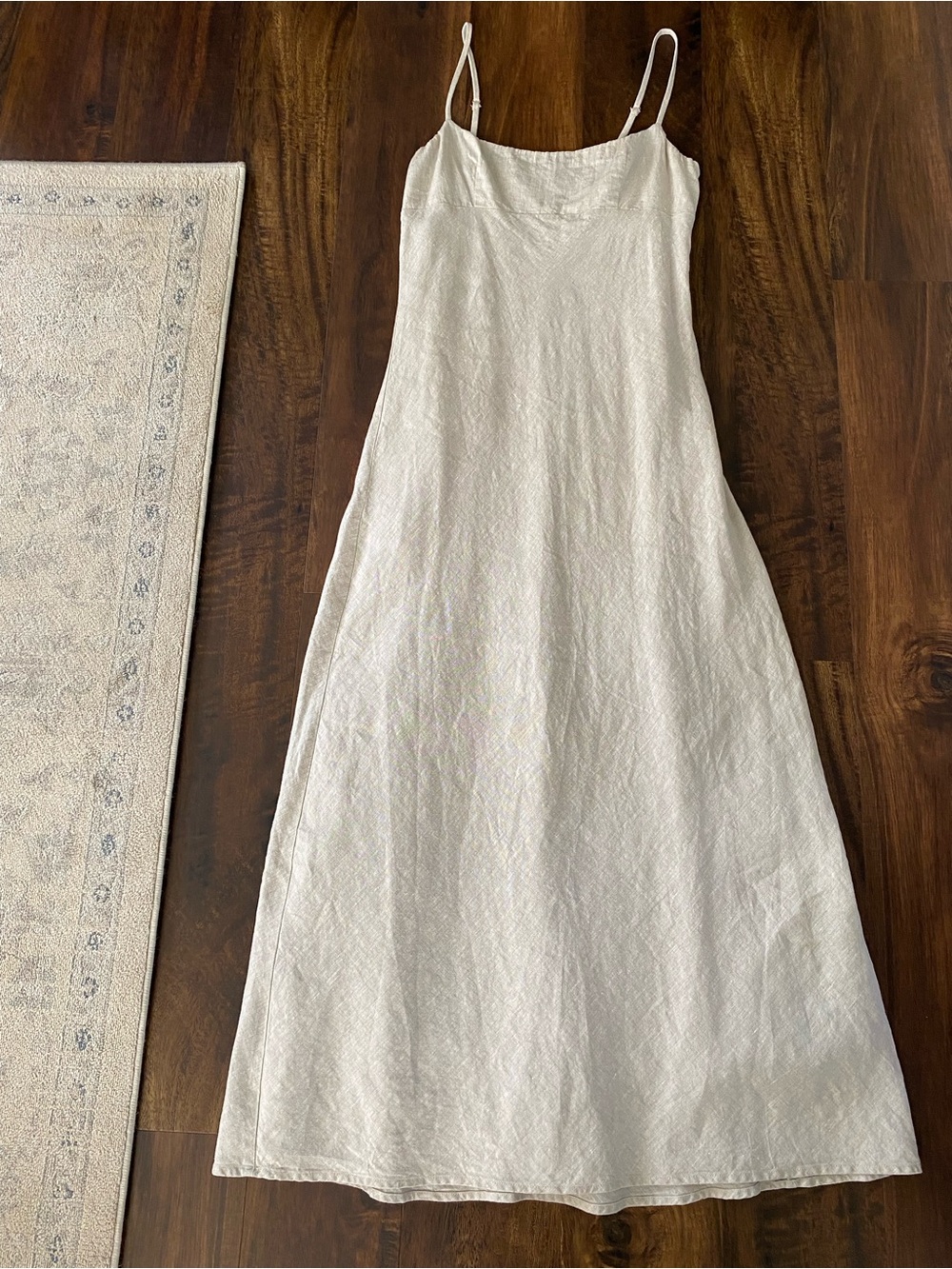 DISSH Lucia Midi Dress Natural Linen Lined Cotton 6 Quiet Luxury Resortwear